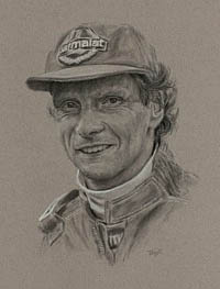 Niki Lauda - Portrait by Simon Taylor