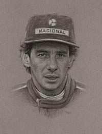 Ayrton Senna - Portrait by Simon Taylor